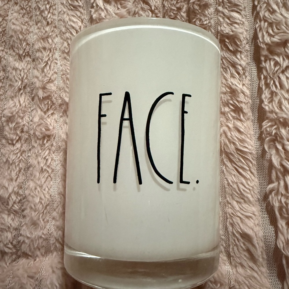 Rae Dunn White Face Storage Jar 3” diameter